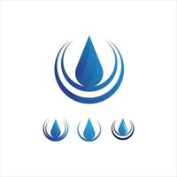 Water and wave icon Logo Template vector