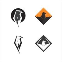 Falcon eagle head and wing Logo Template vector