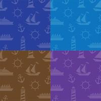 Pattern in marine style vector