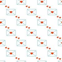 A letter with a declaration of love Seamless pattern Abstract love symbol The message vector