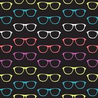 Seamless pattern with hand drawn glasses vector