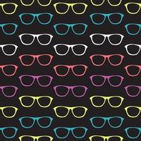 Seamless pattern with hand drawn glasses vector