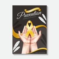 cartel mundial de prevención del suicidio vector