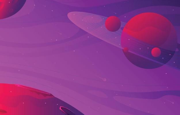 Saturn and Galaxy