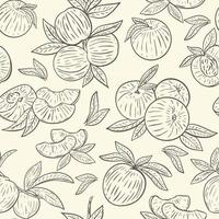 Seamless pattern with peaches vector