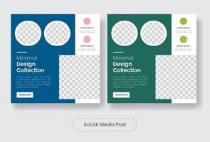 Minimal design collection furniture template banner set vector