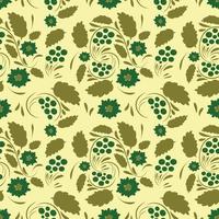 Folk flowers art pattern Floral abstract surface design  Seamless pattern vector