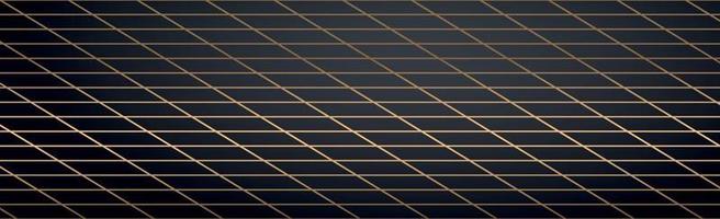 Abstract golden lines on a black background - Vector