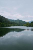 Lake in the mountains in Bilbao, Spain photo