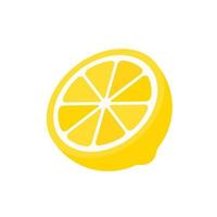 Sour yellow lemons. High vitamin C lemons are cut into slices for summer lemonade. vector