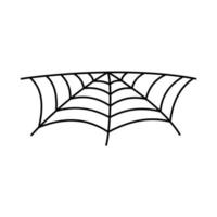 silueta de tela de araña que cuelga para decoraciones de banner de halloween. aislado en el fondo vector