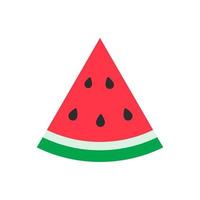 Watermelon vector. red fruit cut into pieces with seeds inside Refreshing food in the summer vector