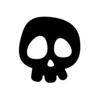 Bone vector. Skull shadow from ghost skeleton in scary graveyard on Halloween. vector