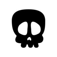 Bone vector. Skull shadow from ghost skeleton in scary graveyard on Halloween. vector