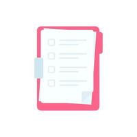 Clipboard for taking notes Text box for checklist items to validate. vector