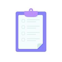 Clipboard for taking notes Text box for checklist items to validate. vector