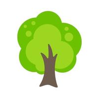icono de árbol simple diseño de árbol plano verde ideas de uso de papel económico para reducir la tala de árboles vector