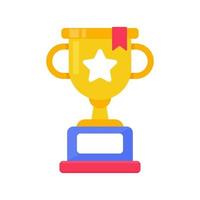 Trophies are awarded to winners from sporting events. vector