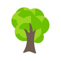 Tree icon simple flat green tree design Economical paper usage ideas To reduce cutting down trees vector