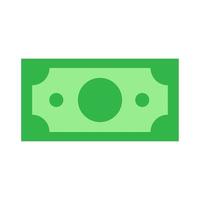 Money icon. Green dollar bills that are very valuable. The concept of a millionaire Spending money vector