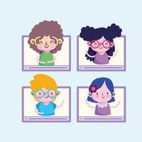 education online students vector