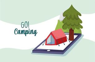 go camping application vector