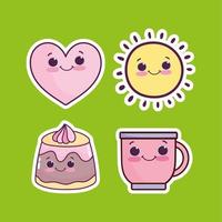 cute cartoon set vector