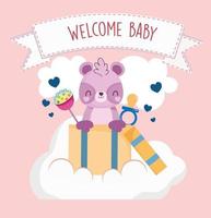 regalo de baby shower vector