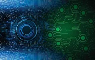 Fondo de concepto de tecnología futura de circuito cibernético de ojo vector