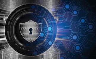 Closed Padlock on digital background, cyber security vector