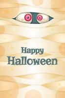 Happy Halloween greeting card vector template