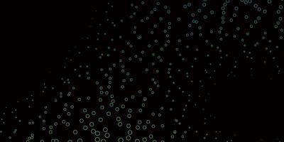 Dark Blue, Green vector pattern with spheres. Abstract decorative design in gradient style with bubbles. New template for a brand book.