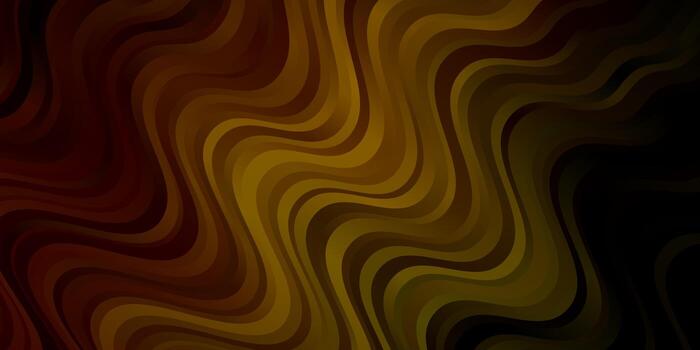 diseño de vector verde oscuro, amarillo con líneas torcidas. Ilustración abstracta con arcos degradados. patrón para folletos de negocios, folletos