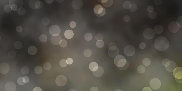 Fondo de vector verde oscuro, amarillo con burbujas. Discos de colores abstractos sobre fondo degradado simple. diseño de carteles, pancartas.