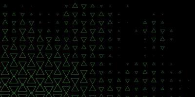 Dark Green vector template with lines, triangles. Colorful illustration with triangles in simple style. Best design for posters, banners.