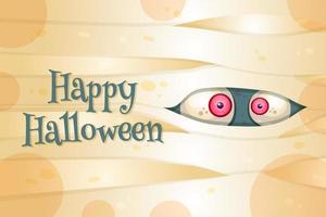 Happy Halloween vector postcard template