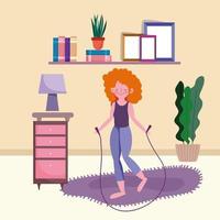 exercise at home vector