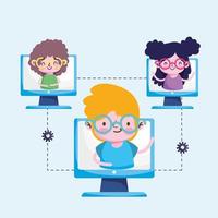 students online education vector