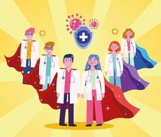 super doctors staff vector