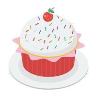 Sweet Cupcake Food vector