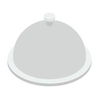 cloche para servir comida vector