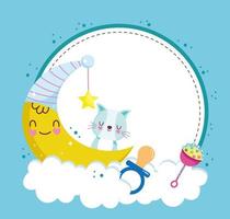 baby shower sticker vector