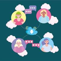 people cloud computing vector