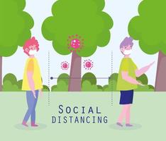 maintain social distancing vector