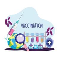 vaccinaton syringe laboratory vector