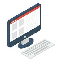 Desktop Computer Elements vector