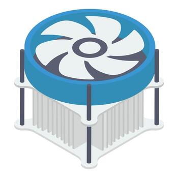 Processor Fan Elements vector