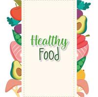 healthy food menu vector