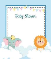 baby shower card vector