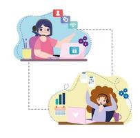 working from home vector